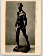 Nr. 7821 Karl Stemolak, Wien Schreitender Jüngling Statue Wiener Künstlerhaus WK II Foto AK