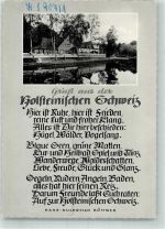 23701 W2420 Fissau Werbe AK Gasthaus Fissauer Fährhaus am Kellersee Heimatgedicht von Hans-Huldreich Büttner