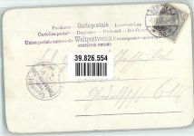 sign. Halmboe Th. Pferdeschlitten 1901 Lithographie / Künstlerkarte