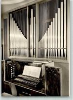 W7201 Bärenthal , Hohenz Dorfkirche Neue Orgel Drehorgel Foto AK