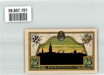 07937 O6570 Zeulenroda 1921 Notgeldschein 25 Pfennig Stadtsilhouette