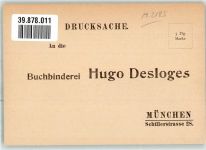 W8000 München Monatsschrift Buchbinderei Desloges Volkskunstverlag