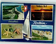 23730 W2430 Rettin Foto AK Fliegeraufnahme Schwimmbad Strand Seesterne