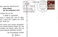 Dr. Böhm Werbung elektronische Orgeln Musikinstrument 1971