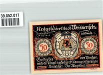 06667 O4850 Weißenfels , Saale 1921 Notgeldschein 50 Pfg Schusterstadt