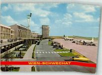 Schwechat Tower Landebahn Flughafen 1977