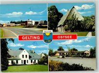24395 W2342 Gelting , Angeln - Georg Asmussen Schule Reetdachkate Gutshaus