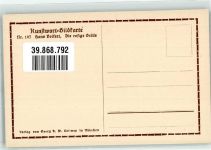 sign. Volkert Hans Die rosige Brille Verlag Georg D.W. Callwey Kunstwart Postkarte Künstlerkarte