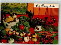 Gericht Pilze Gemüse Früchte La Cargolade Schnecke Foto AK
