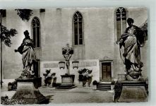 74821 W6950 Neckarelz Foto AK Denkmal Kirche Haus Maria Trost