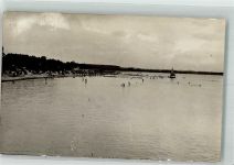 23629 W2401 Haffkrug Privatfoto AK Strand mit Seebrücken Ort handschriftlich