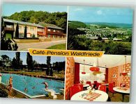 35745 W6348 Schönbach , Dillkr - Cafe Pension Waldfriede Schwimmbad