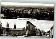61191 W6365 Ober-Rosbach , Kr Friedberg, Hess - Schule und Ev. Stadtkirche Homburger Straße VW T2 Oldtimer