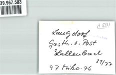 94264 W8371 Langdorf b Regen FOTO KEINE AK Schwebebahn Gasthaus zur Post Ort handschriftlich