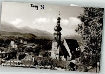 83308 W8223 Trostberg Foto AK Stadtpfarr- Kirche Schule