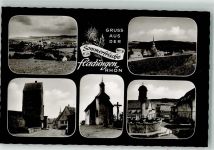 97650 W8741 Fladungen Foto AK Stadtmauerturm St. Kilian Kirche Brunnen St. Gangolf Kapelle