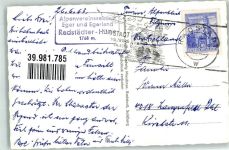 Radstädter Hütte 1963 Foto AK Hüttenstempel