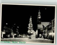 09328 O9293 Lunzenau 1965 Foto AK Winter Marktplatz Kirche