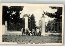 02200 Soissons Foto AK Feldpost WK I Uniform Parkeingang Chimy Ferme