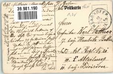 02200 Soissons Foto AK Feldpost WK I Uniform Parkeingang Chimy Ferme