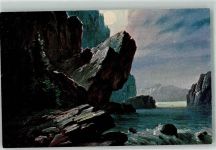 Künstlerkarte Fjord Felsen
