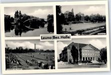 06237 O4220 Leuna - Waldbad, Parkanlagen, Kampfbahn des Friedens, Kulturhaus