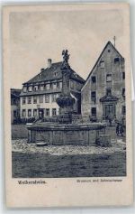97990 W6992 Weikersheim - Brunnen und Zehntscheuer