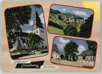 59872 W5778 Eversberg , Kr Meschede - Kirche, Fachwerkhaus