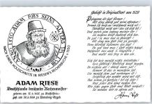 96231 W8623 Staffelstein , Oberfr - Adam Riese Rechenmeister