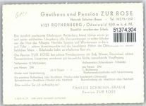 64757 W6121 Rothenberg , Odenw KEINE AK Gasthaus zur Rose Terrasse Innen