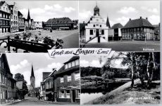 49808 W4450 Lingen (Ems) - Markt Burgstrasse Rathaus Ems
