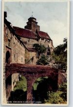 64747 W6127 Neustadt , Odenw - Burg Breuberg Brückenübergang mit Blick auf die obere Burg
