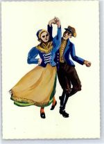 Künstlerkarte Tracht aus dem Riesengebirge