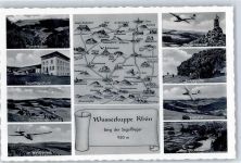 36129 W6412 Wasserkuppe , Kr Fulda - Segelflugschule Flieger Denkmal Guckaisee Fuldatal