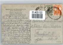 61273 W6393 Saalburg , Taunus, Bahnhof - Gasthaus Waldfriede Bahnpost Frankfurt Main