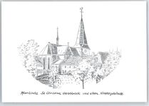 33442 W4836 Herzebrock Künstlerkarte Kirche St. Christina