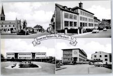 63179 W6053 Hausen , Kr Offenbach am Main - Straßenansicht Kirche Autos