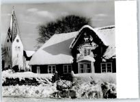25946 W2278 Nebel , Amrum Winter St. Clemenskirche