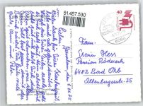 64579 W6084 Gernsheim , Rhein - Stadthausplatz Kirche Sparkasse