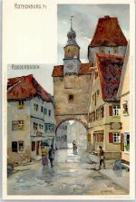 W8803 Rothenburg ob der Tauber Roderbogen Mutter, K. Künstlerkarte