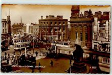 Sheffield - Fitzalan Square Denkmal Straßenbahn