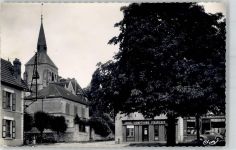 77320 Jouy-sur-Morin 1958 - Kirche Place de la Mairie