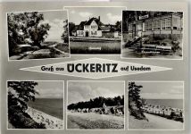 17459 O2235 Ückeritz , Usedom - Achterwasser Bahnhof Strandklause Strand