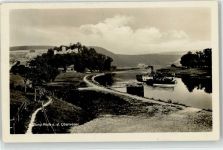 37647 W3453 Polle , Weser - Burg Dampfer Anlegestelle