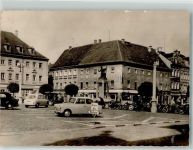 01558 O8280 Großenhain , Sachs Gebrauchsspuren Karl-Marx-Platz Auto Denkmal