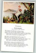 53639 W5330 Drachenfels Lieder AK sign. Volkhofen Text des Liedes Rheinlandmädel von Willi Ostermann