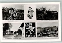 87645 W8959 Schwangau - Hauptstrasse Schwimmbad Kirche
