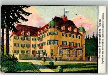 82327 W8132 Tutzing Künstlerkarte sign. Hennel,Edwin Hotel Beringer-Erholungsheim
