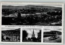 31860 W3254 Emmerthal , Niedersachs Foto AK Kirche Kriegerdenkmal Dampfschiff