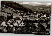 77736 W7615 Unterharmersbach Foto AK Panorama des Ortes Fotograf Müller